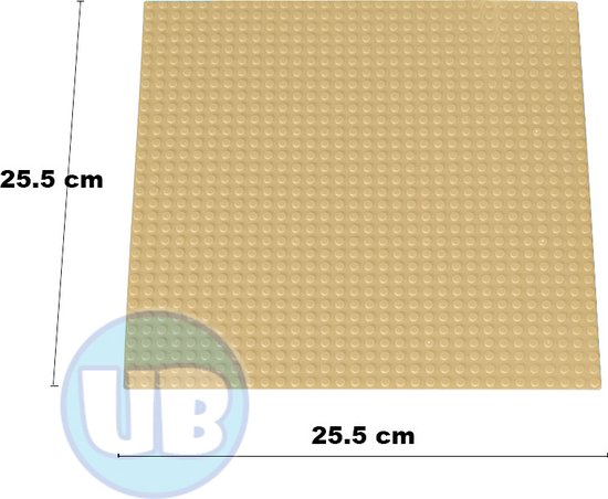 Uniblocks Classic bouwplaat Zand - 25,5 x 25,5 cm | City | combineer met Lego bouwplaten | grondplaten 32x32 noppen | wegen | wegplaat| stad | Geschikt voor LEGO bouwplaten bouwplaat wegplaat