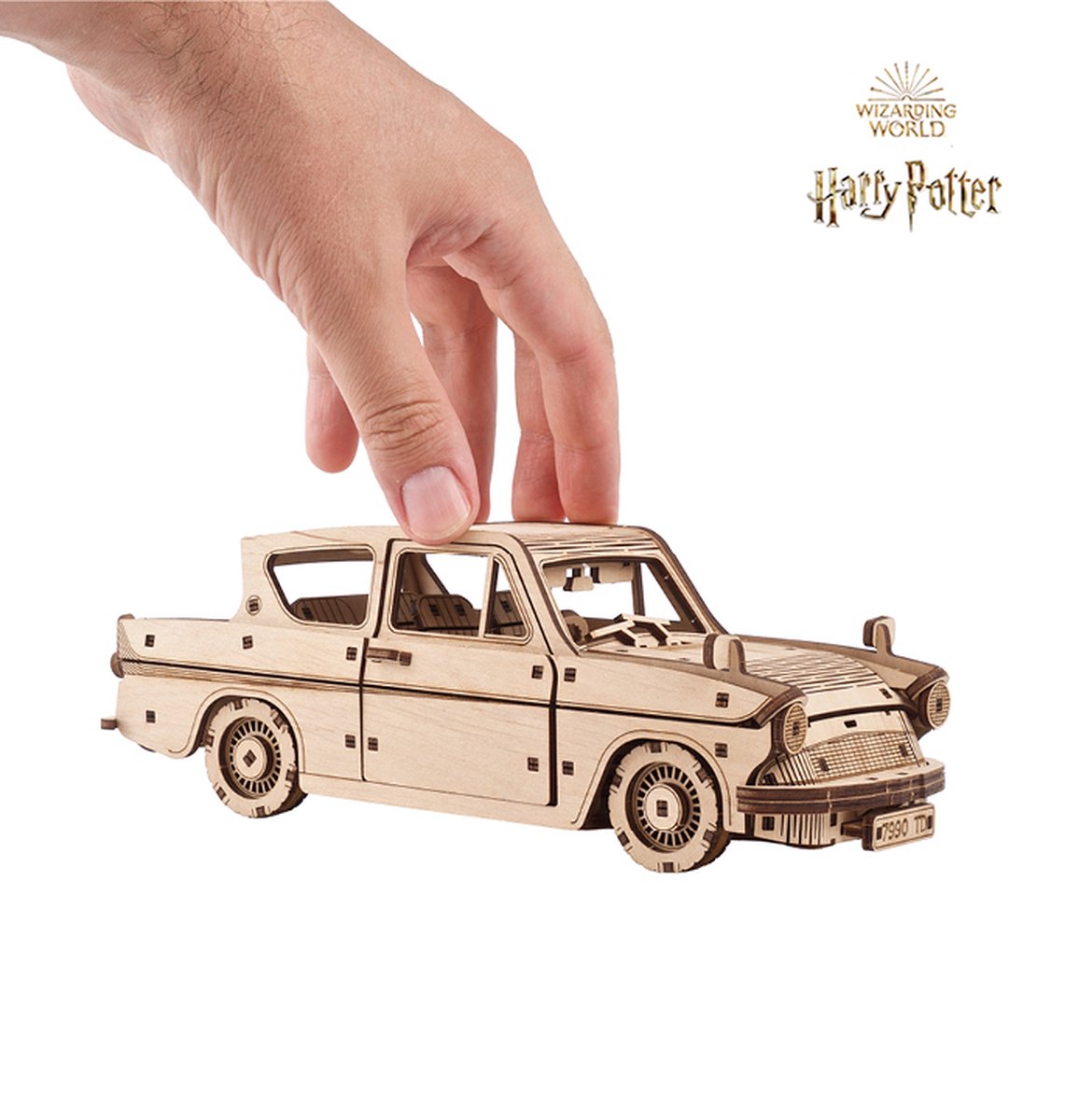 UGEARS 3D Modelbouw - Flying Ford Anglia™ - Harry Potter™ - Mechanisch Bouwpakket Hout - Educatief Speelgoed — afbeelding 7