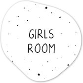 Organische Wanddecoratie - Kunststof Muurdecoratie- Organisch Schilderij - Quotes - Girls room - Meisjes - Kind - Spreuken- 40x40 cm - Asymmetrische spiegel vorm op kunststof