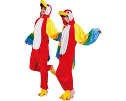 Boland - Kostuum pluche Papegaai (max. 1.80 m) - Volwassenen - Papegaai - Dieren