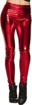 Boland - Legging Glance rood (M) - Volwassenen - Showgirl - 80's & 90's - Disco