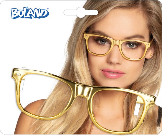 Boland - Partybril goud Goud - Volwassenen - Geen verkleedthema - - Boland