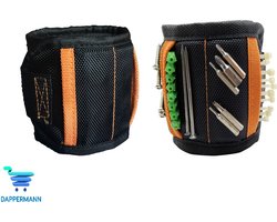 Magnetische Polsband - Armband voor Schroeven - Klus Polsband - Armband met Magneten - Klein Gereedschap - Monteur - Reparatie - Klussen - Bouwen - Doe het Zelf - Houtbewerking - Hobby - Verbouwing - Verstelbaar - Sterke Magneten - Zwart
