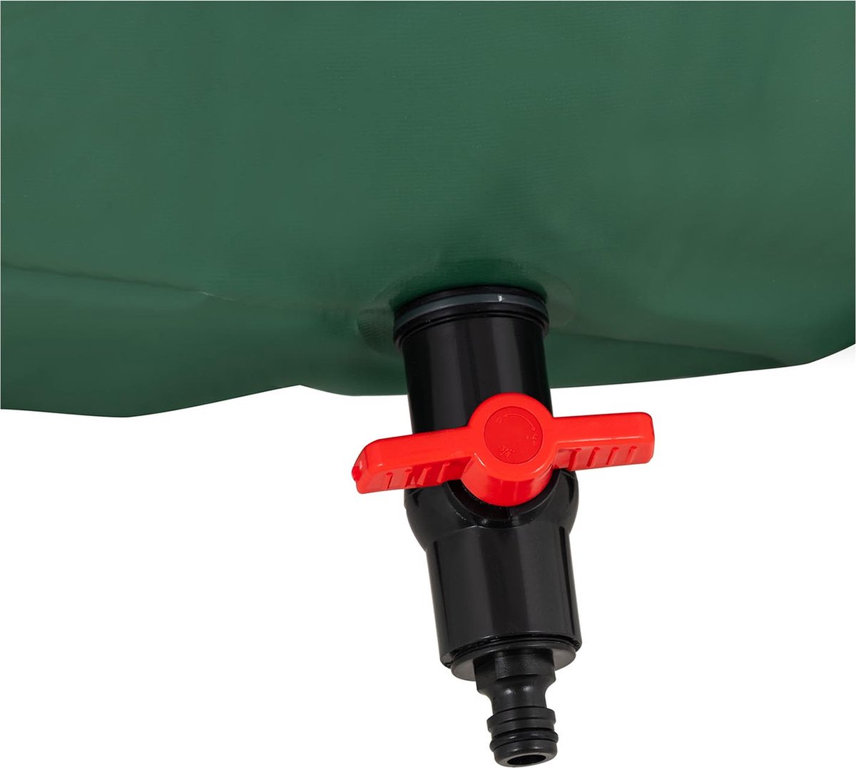 LILIIN Colector de agua de lluvia, plegable, verde/gris, 200/380/500/750 L, con tapa y calera