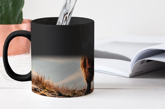 Mug Magique - Photo sur Mugs Chauffants - Tasse à Café - Highlander écossais - Animaux - Rural - Paysage - Vache - Nature - Mug Magic - Tasse - 350 ML - Tasse à Thé