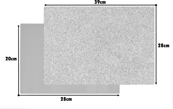 Planche à découper en Verres - 39x28 - Granit - Structure - Grijs - Design - Planches à découper en Glas