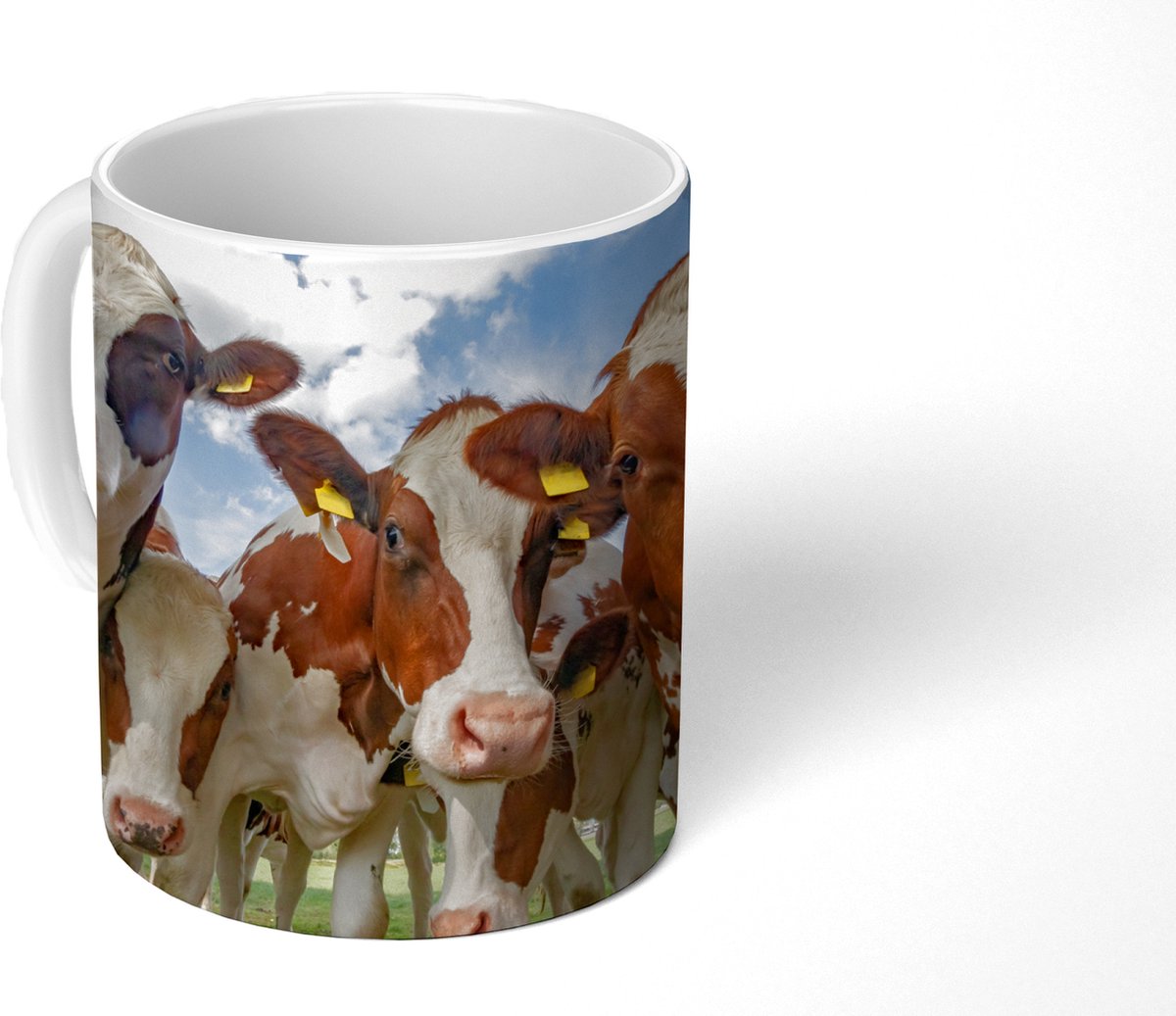 Mok - Koffiemok - Koeien - Dieren - Weiland - Natuur - Mokken - 350 ML - Beker - Koffiemokken - Theemok