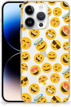 Backcover Soft Siliconen Hoesje Geschikt voor iPhone 14 Pro Max Telefoon Hoesje Super als Cadeautjes voor Meisjes Emoji