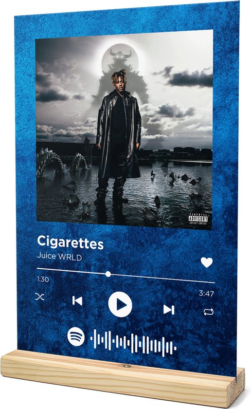 cigarettes juice wrld spotify Songr Spotify Muziek Bordje - Cigarettes - Juice WRLD - 20x30 - Blauw -  Dibond