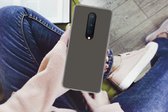 Geschikt voor OnePlus 8 hoesje - Grijs - Kleuren - Effen - Siliconen Telefoonhoesje
