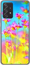 Telefoonhoesje Geschikt voor Samsung galaxy a73 hoesje - Bloemen - Kunst - Psychedelisch - Siliconen Telefoonhoesje