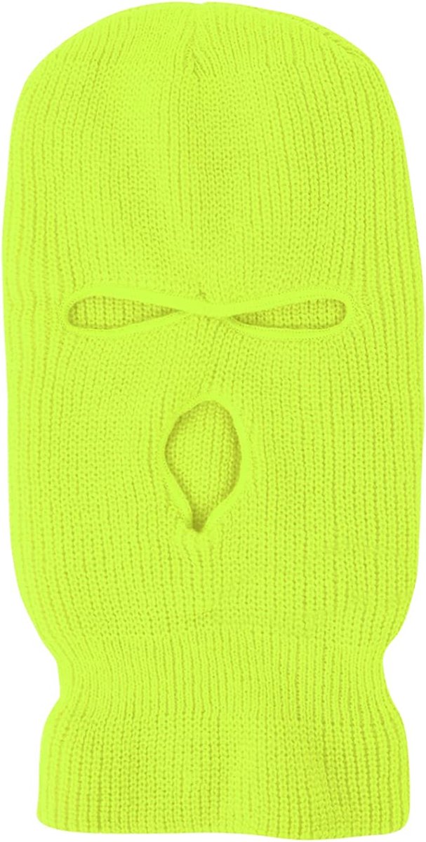 *** BivakMuts Neon Wintersport Motor Balaclava Zichtbaarheid van Heble® *** Geel