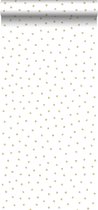 Papier peint Origin Dots Blanc et Or - 347673 - 0,53 x 10,05 m