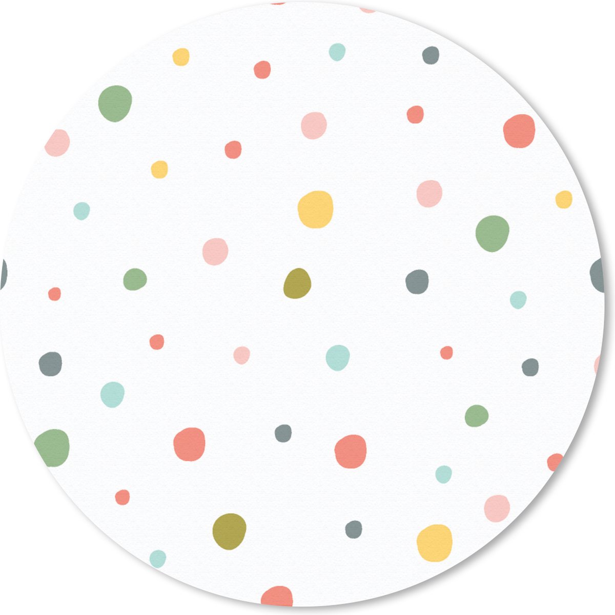 Muismat rond 30x30 cm - Mousepad Verf - Patroon - Stippen - Ronde muismatten