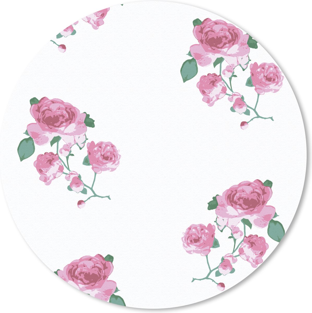 Muismat rond 20x20 cm - Mousepad Rozen - Patronen - Bloemen - Ronde muismatten