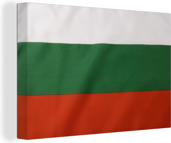 Gros plan du drapeau de la Bulgarie Toile 30x20 cm - petit - Tirage photo sur toile (Décoration murale salon / chambre)