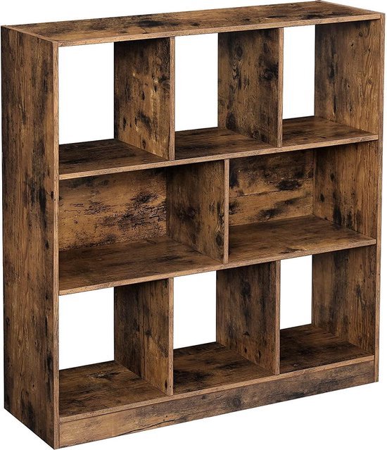 boekenkast, houten plank met open vakken, vitrine voor woonkamer, slaapkamer,...  | bol.com
