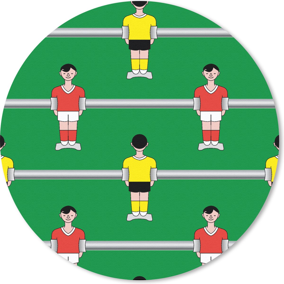 Muismat rond 40x40 cm - Mousepad Patronen - Voetbal - Sport - Ronde muismatten
