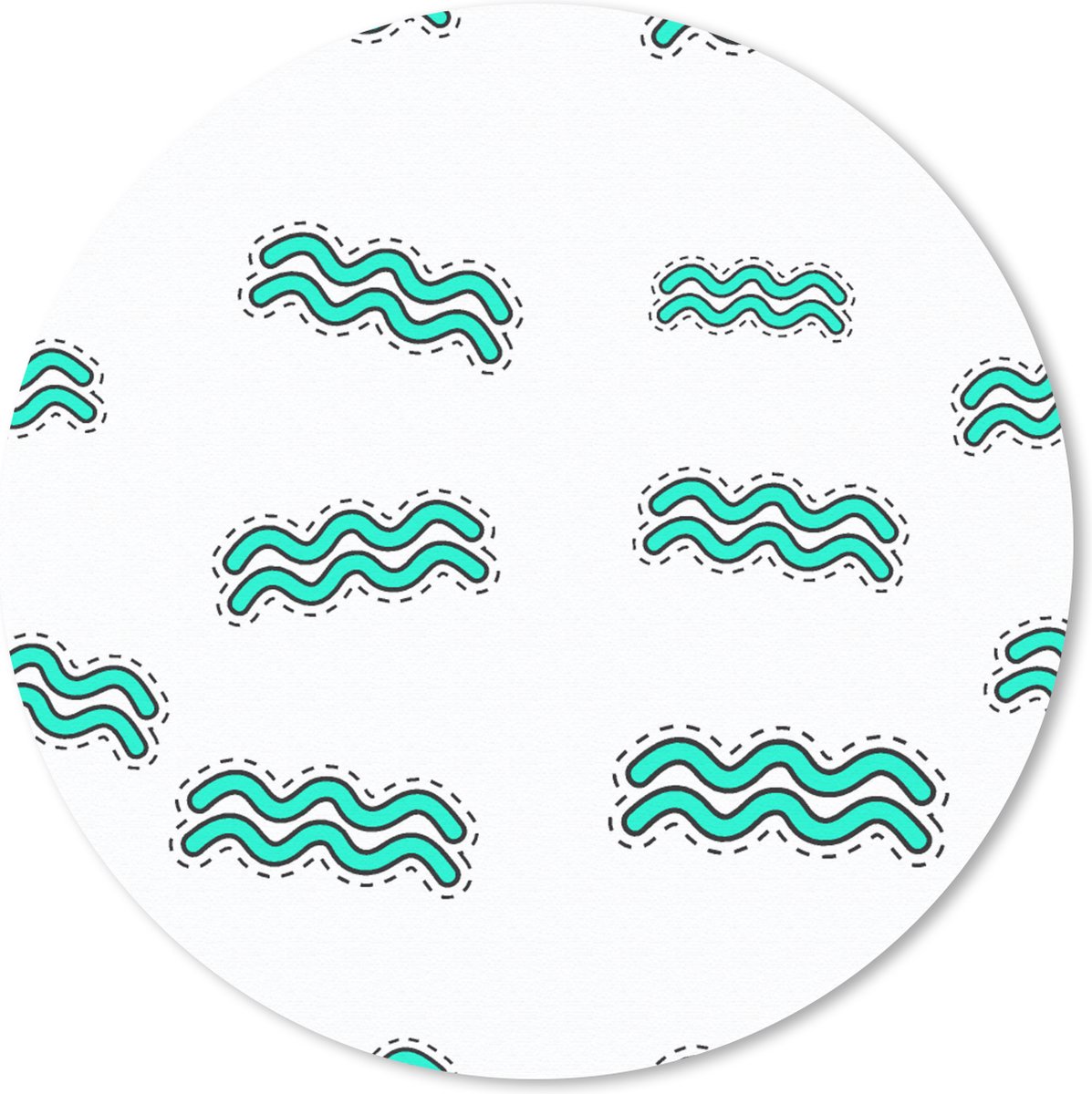 Muismat rond 40x40 cm - Mousepad Aquarius - Astrologie - Zodiac - Design - Ronde muismatten