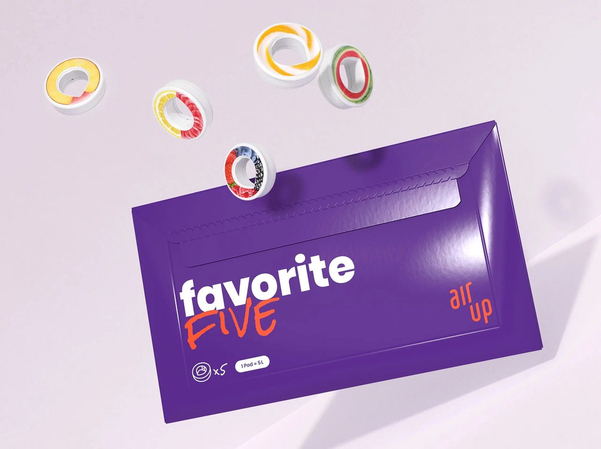 Air Up Favorite Five Renewed Trial Pack Pods - Comprend 5 dosettes - 38  recharges - | bol