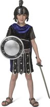 Funny Fashion - Strijder (Oudheid) Kostuum - Goddelijke Onoverwinnelijke Griekse Strijder Troje - Jongen - Blauw, Zwart - Maat 164 - Carnavalskleding - Verkleedkleding