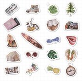 40 stuk aquarel schilderen zomer vakantie Cartoon stickers voor kinderen en volwassenen Beloningsstickers Journal Laptop Telefoon Stickers