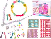 Set de Perles XXL 630 pièces - Création de Bijoux DIY pour Enfants - différentes formes et couleurs