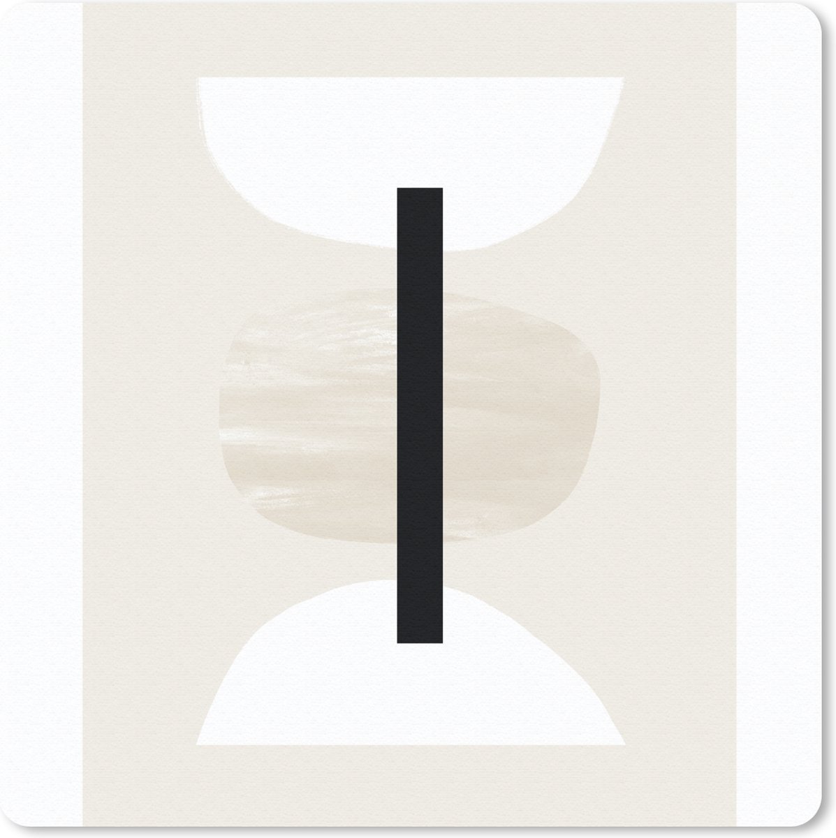 Muismat 20x20 cm - Mousepad Abstract - Geometrische vormen - Pastel - Muismatten
