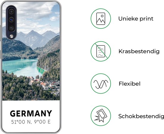 Coque Samsung Galaxy A50 - Allemagne - Montagnes - Lac - Coque de téléphone en Siliconen