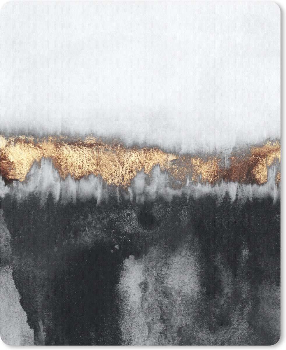 Muismat Groot - Gold - Chic - Abstract - 30x40 cm - Mousepad - Muismat