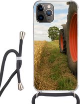 Coque avec cordon iPhone 13 Pro Max - Tracteur - Roues - Blé - Siliconen - Bandoulière - Coque arrière avec cordon - Coque téléphone avec cordon - Coque avec corde