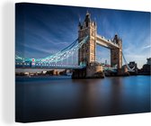 Canvas Schilderij Tower Bridge - Theems - Londen - 30x20 cm - Wanddecoratie