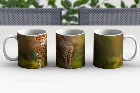 Mug - Mug à Café - Animaux Sauvages - Herbe - Léopard - Nature - Mugs - 350 ML - Tasse - Mugs à Café - Mug à Thé