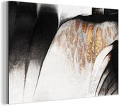 Wanddecoratie Metaal - Aluminium Schilderij Industrieel - Goud - Abstract - Design - 150x100 cm - Dibond - Foto op aluminium - Industriële muurdecoratie - Voor de woonkamer/slaapkamer