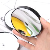 Mavoro Miroir grossissant 15 cm avec 3 ventouses puissantes | Grossissement 15 x | Miroir de maquillage et cosmétique de voyage portable (x15