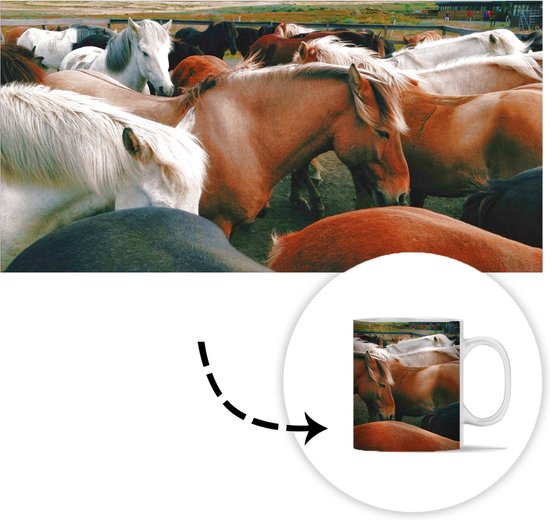 Mug - Mug à café - Paarden - Animaux - Animaux - Mugs - 350 ML - Tasse - Mugs à café - Mug à thé