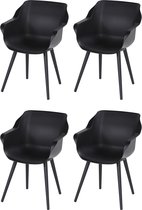 Set van 4 - Hartman Sophie Studio dining armstoel - Carbon Black