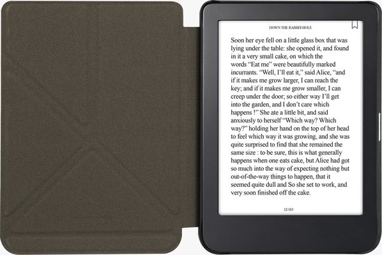 kwmobile e-reader hoesje geschikt voor Kobo Clara 2E hoes - Ereader flip case met standaard - E reader cover van kunstleer - In zwart van Merkloos — afbeelding 2