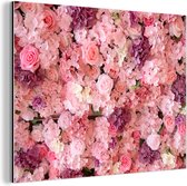 Décoration murale Métal - Peinture Aluminium Industrielle - Fleurs - Roses - Roses - 40x30 cm - Dibond - Photo sur aluminium - Décoration murale industrielle - Pour le salon / chambre