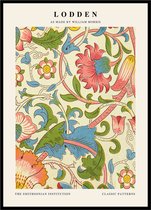 Poster William Morris - Lodden - 30x40 - Abstracte Kunst - Botanisch Patroon