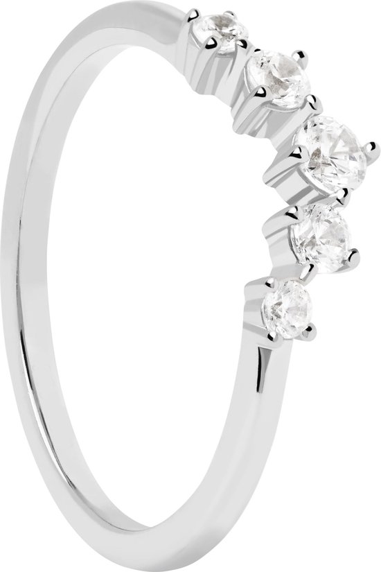 Ashanger vingerafdruk rond zirkonia, zilver - Memorie Sieraden Ashanger vingerafdruk rond zirkonia, zilver - Memorie Sieraden