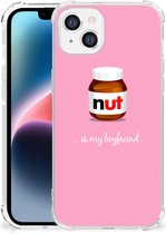 Silicone Hoesje Geschikt voor Apple iPhone 14 Plus Telefoonhoesje met doorzichtige rand Nut Boyfriend