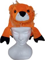 Oranje leeuw muts met pootjes - Funny Holland Collection - 27067 - nederland - holland