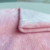Warmpies Deken Lichtroze - handgemaakt in NL - Superzachte en tweepersoons fleece deken