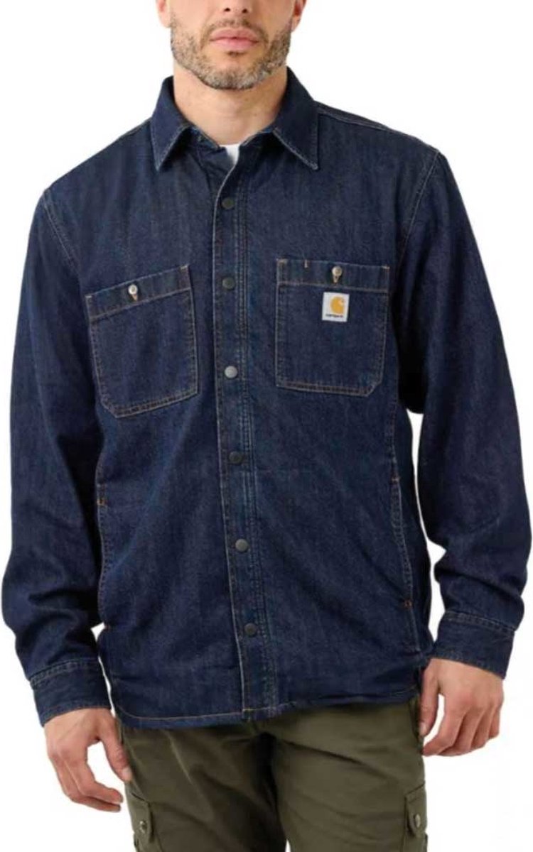 Carhartt Denim Fleece Lined Snap-Front Glacier Shirt