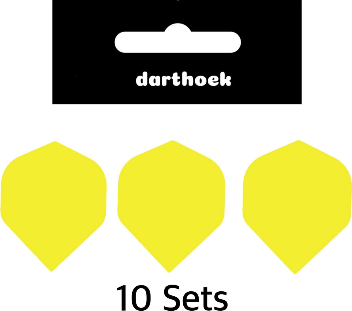 Darthoek| Flights | Poly | Geel | 10 Sets | (30 stuks) | + 1 set Darthoek flights