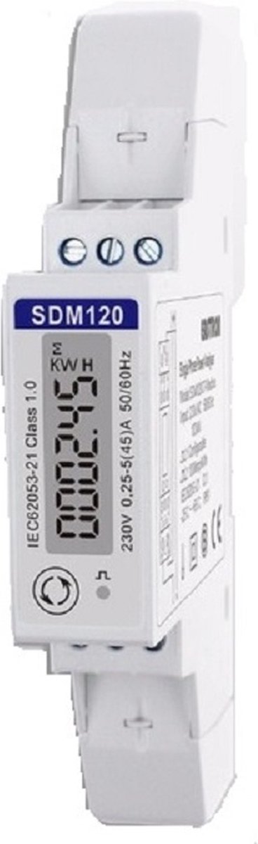 Eastron SDM120D MID - 1 Fase kWh meter met puls uitgang (MID gekeurd)