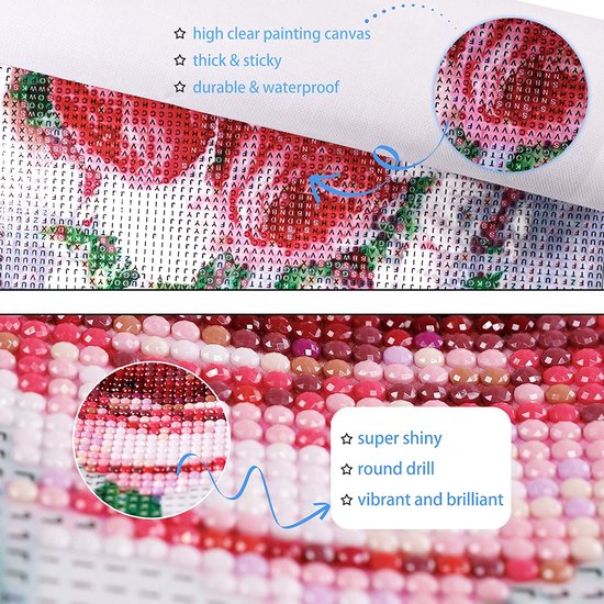 Kit Peinture Diamant 5D Noël Papillon Bleu Sur L'Eau - DIY Complet Round Drill 30x40cm Pour Adultes Et Enfants