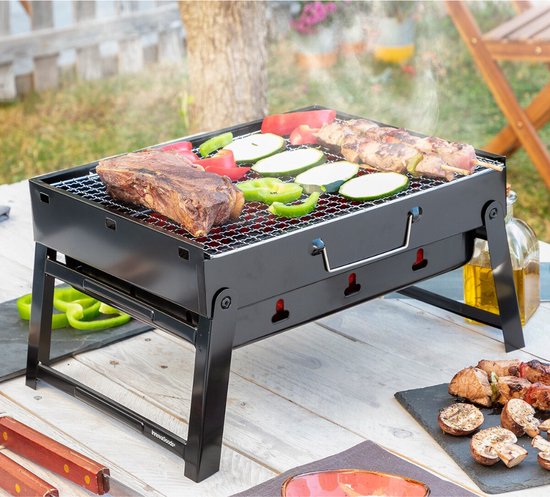 Opvouwbare BBQ - Barbecue - Camping Barbeque - Klein Formaat - Draagbare Grill - Tafel Grill - Inklapbaar - Strand, Park