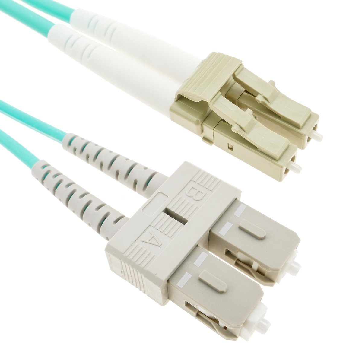 BeMatik - OM3 glasvezelkabel LC naar SC multimode duplex 50/125 van 10 m